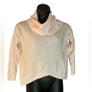 Express oversized Light Pink/peach boho wool blend Cowl Neck Sweater. XS